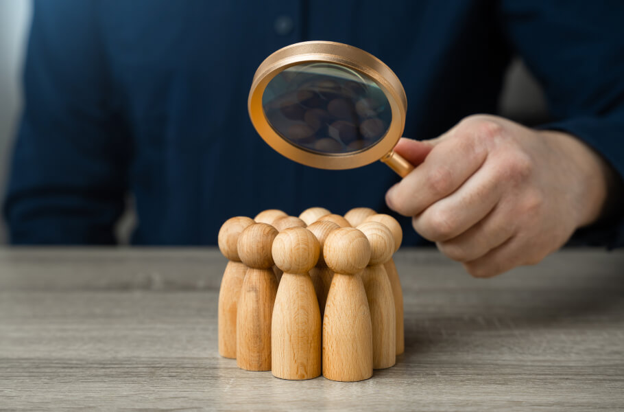 A group of wooden people