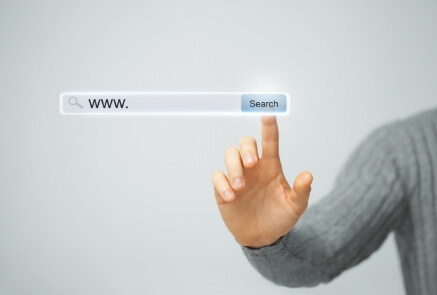 A man poiting www. hologram