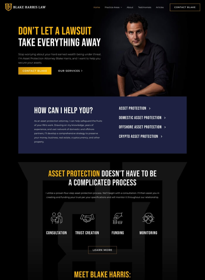 Blake Harris Law Website