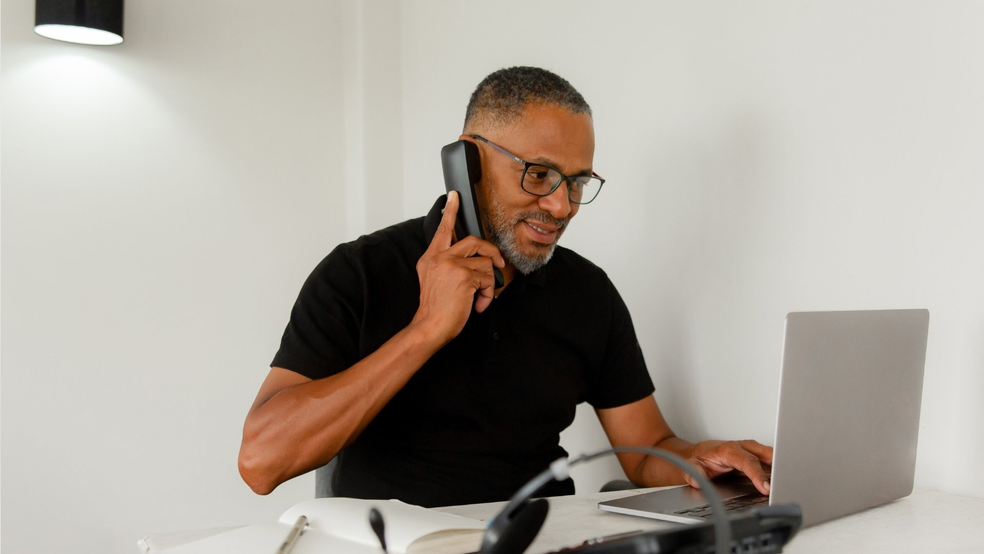 business owner calling his supplier