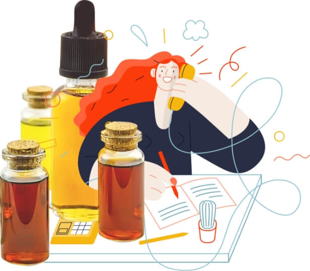 Person selling cbd oil