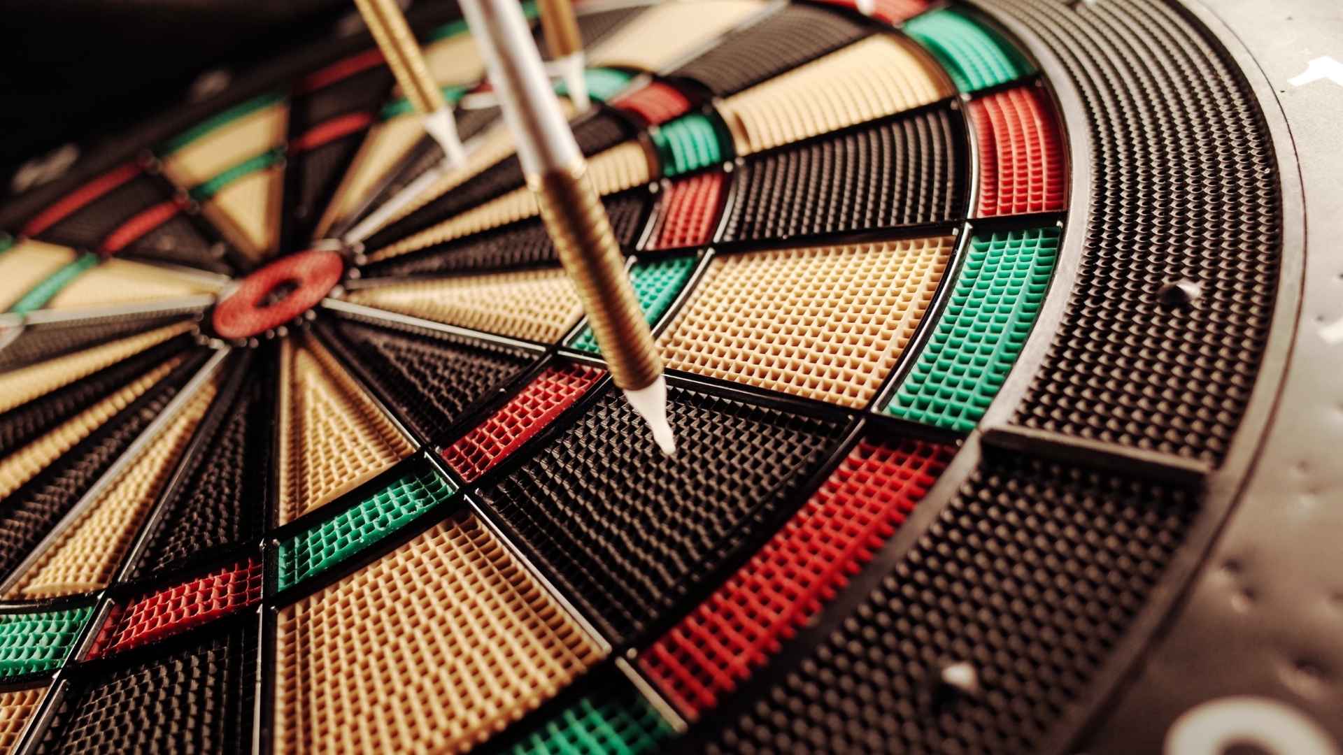 dart pins on a dartboard