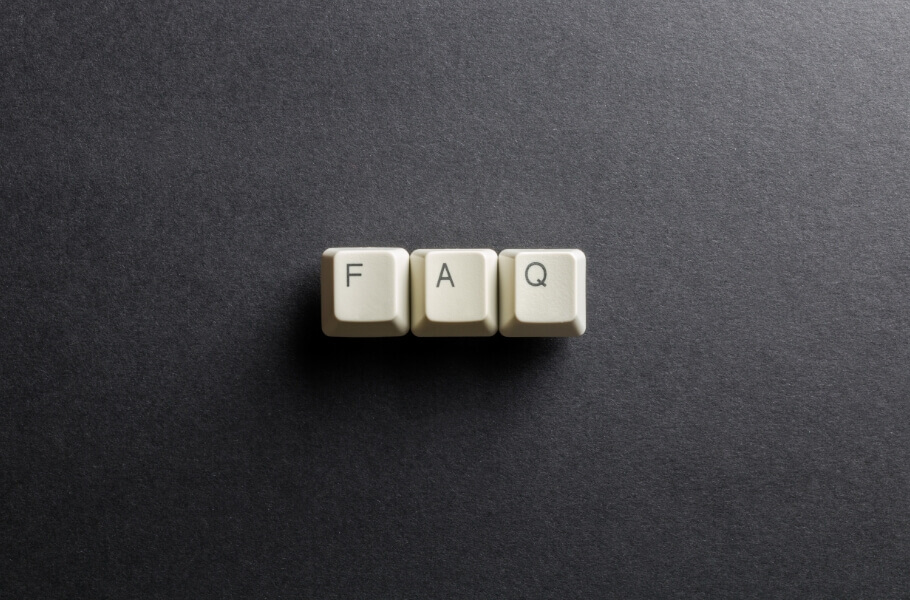 FAQ words in keycaps