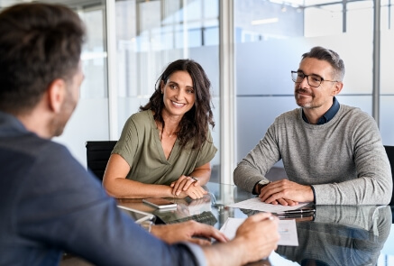 Meeting of three person