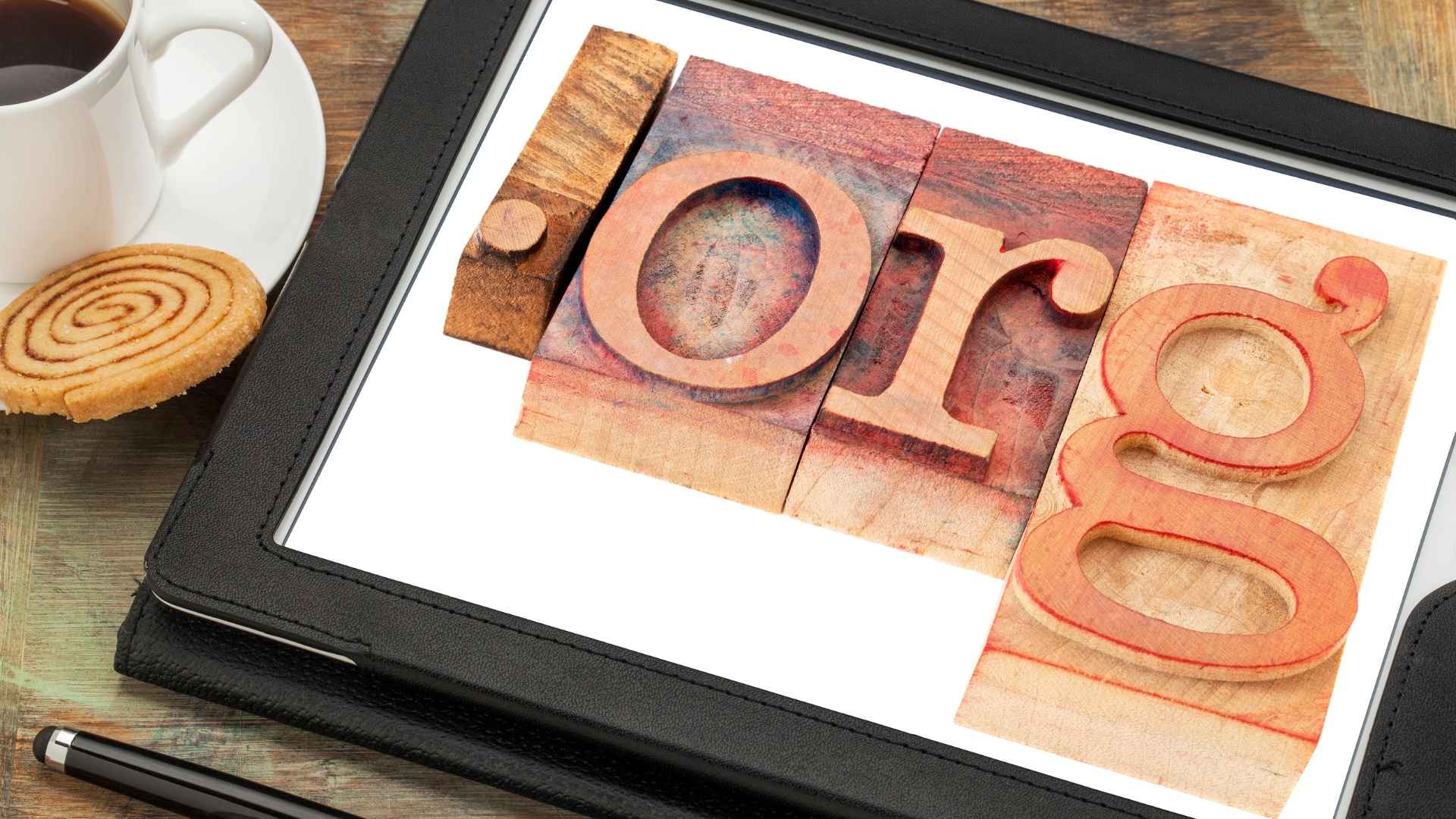 nonprofit organization website viewed on a tablet