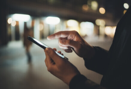 Person touching in phone