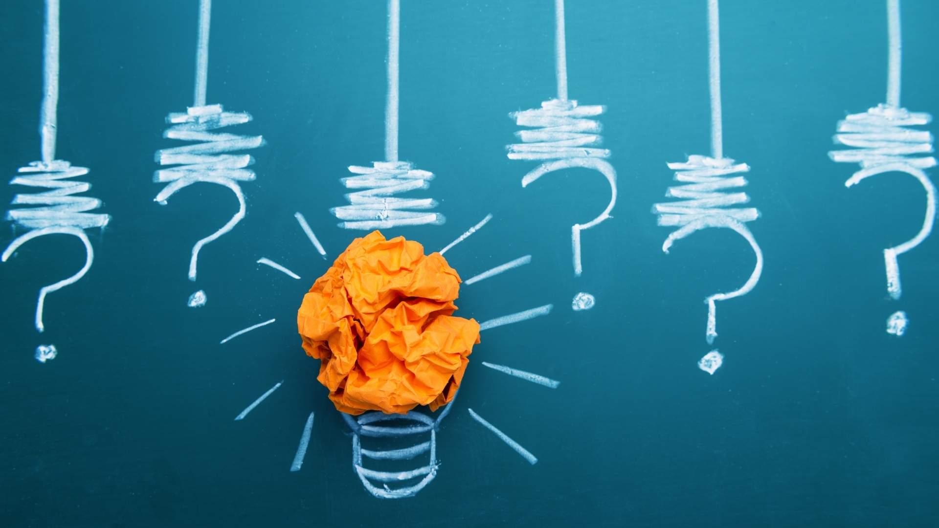 question marks on the board