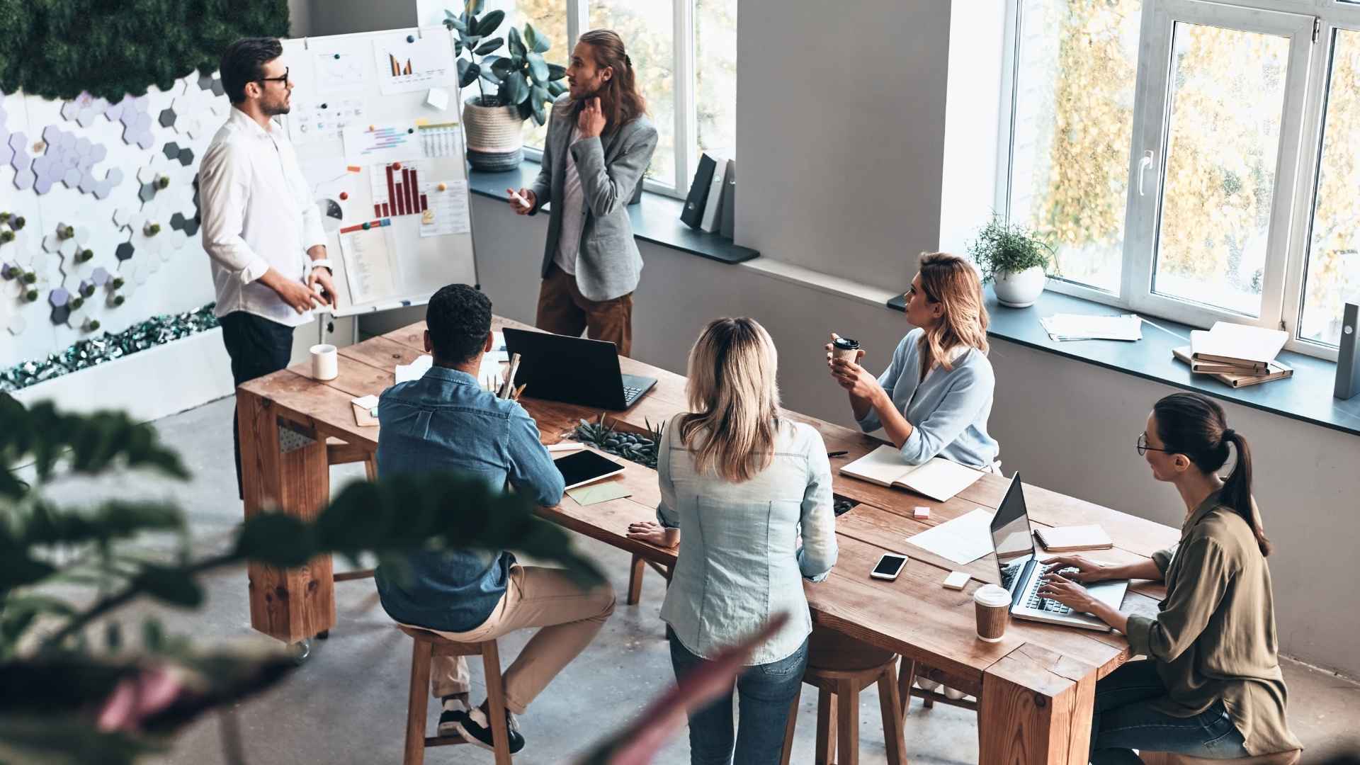 team of professionals making a decision