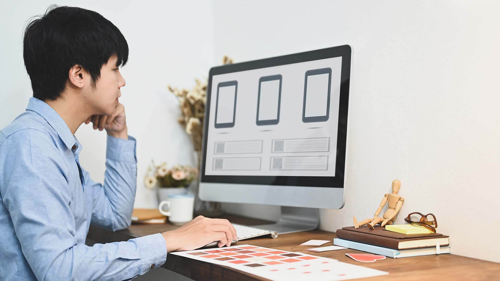 the-graphic-designer-is-working-with-a-computer