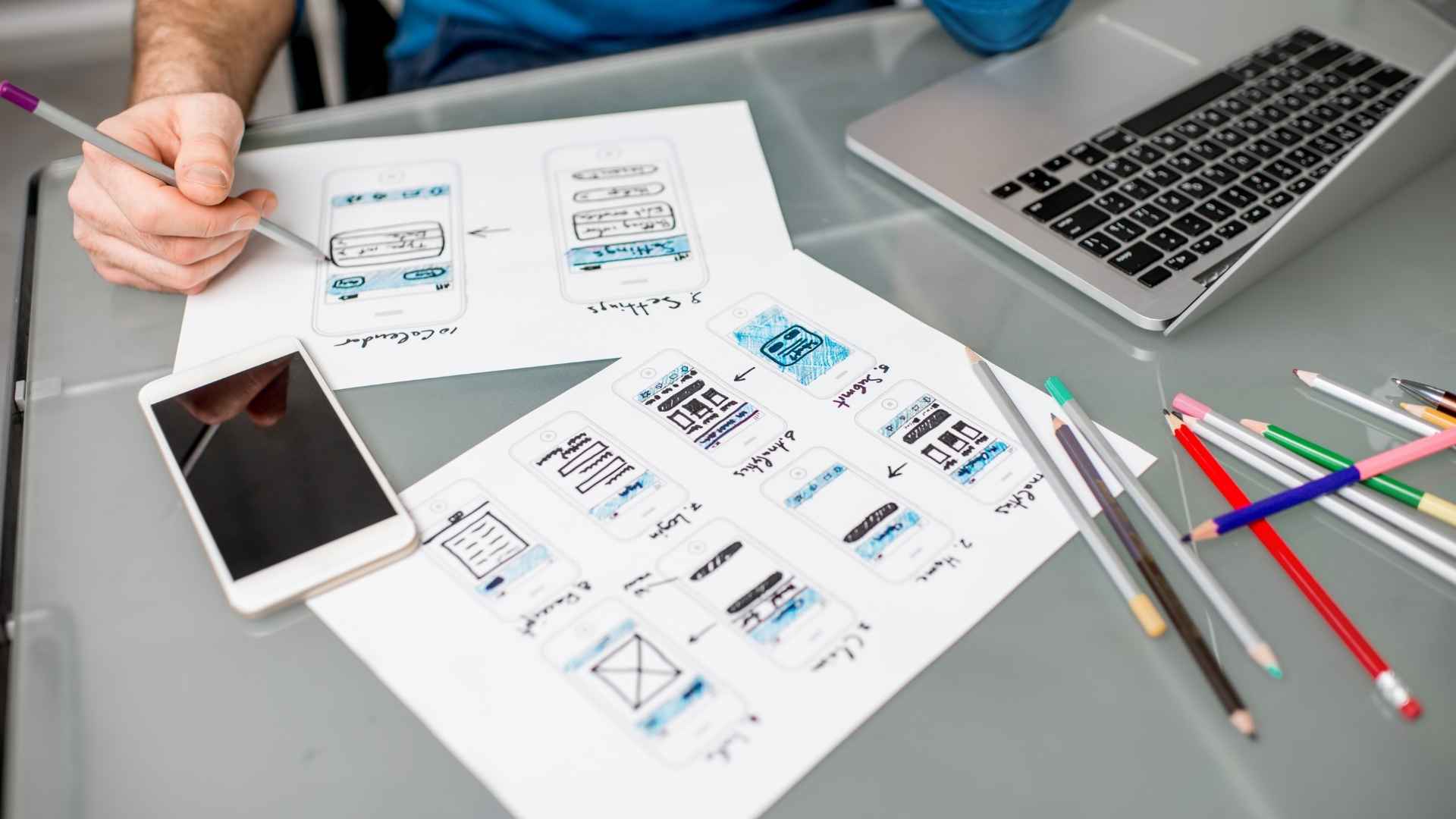 UX designer working in the office