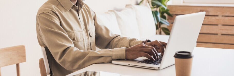 Working person with coffee