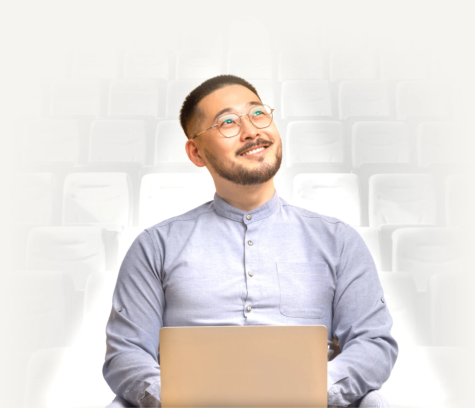 A guy looking at something from a high place