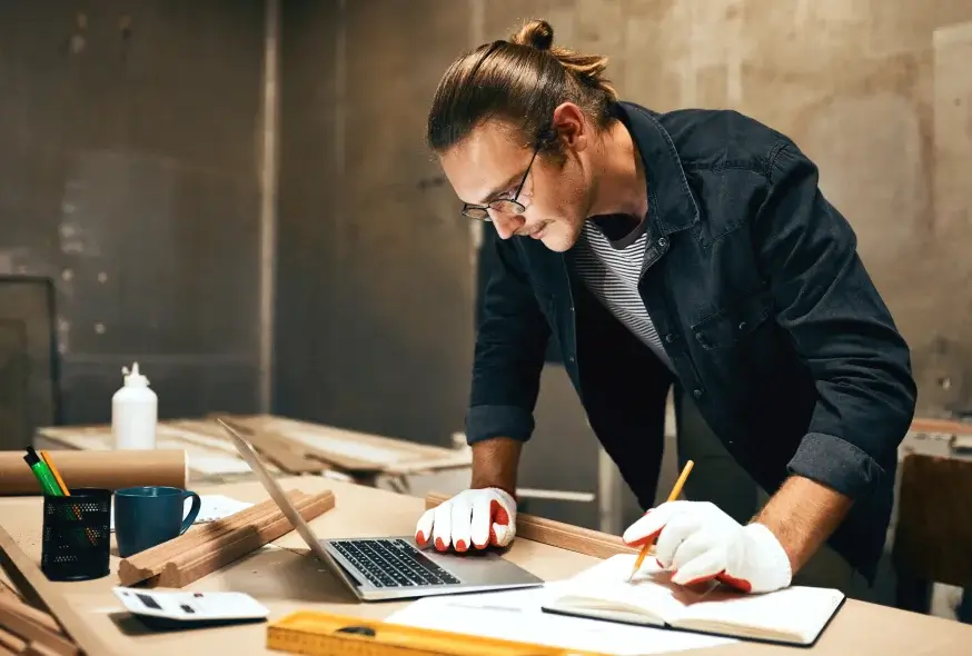 a man analyzing the scope of the project