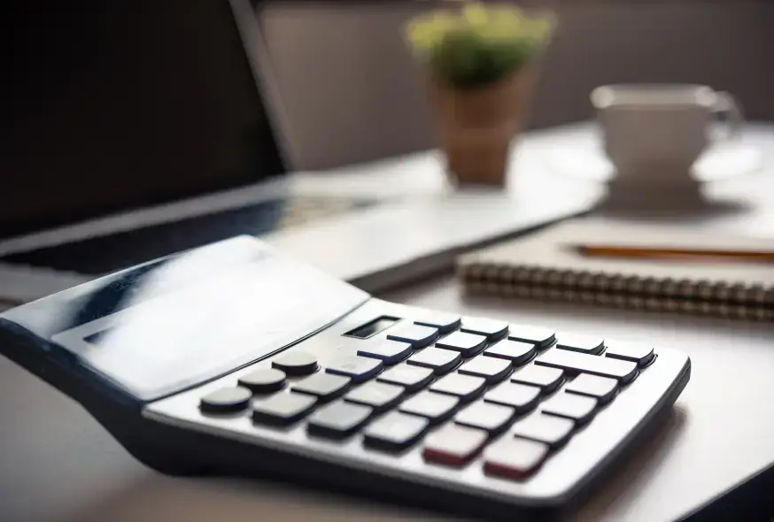 close up shot of a calculator